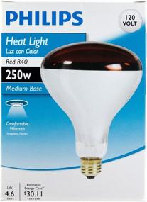 img 1 attached to 💡 Premium Philips Heat Lamp R40 Flood Light Bulb: 250-Watt, Medium Screw Base for Efficient Heating Solutions