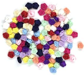 img 2 attached to 🌹 Dreamm 120 Pcs Satin Ribbon Roses: Vibrant Artificial Flowers for DIY Crafts, Wedding Decoration & Gift Wrapping