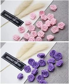 img 3 attached to 🌹 Dreamm 120 Pcs Satin Ribbon Roses: Vibrant Artificial Flowers for DIY Crafts, Wedding Decoration & Gift Wrapping