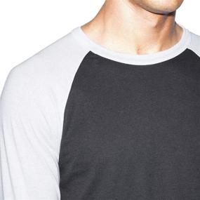 img 1 attached to 👕 Stylish Men's Heather Raglan T-Shirt - American Apparel's Finest