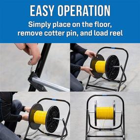 img 2 attached to 💪 Enhanced Durability Steel Cable Caddy by Jonard Tools - Accommodates Cable Reels up to 20" Diameter with a robust 100 lb Capacity