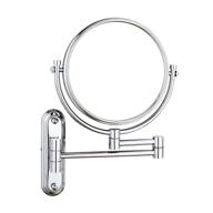 nicesail wall mount mirrors - 8 inch double-sided 10x magnifying mirror for makeup & shaving with regular view & 10x magnification - chrome finished - 8x10 logo