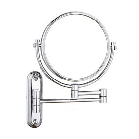 img 4 attached to Nicesail Wall Mount Mirrors - 8 Inch Double-Sided 10x Magnifying Mirror for Makeup & Shaving with Regular View & 10X Magnification - Chrome Finished - 8x10