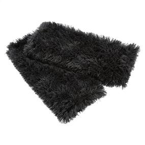 img 3 attached to Amazon Basics Shaggy Long Fur Faux Fur Throw Pillow Covers, 18x18, Pack of 2 - Black: Soft and Stylish Decorative Cushion Cases