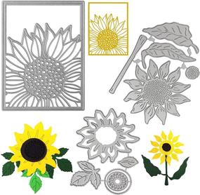 img 4 attached to Sunflower Die Cuts Flower and Leaf Metal Cutting Dies Set: Perfect for DIY Card Making, Embossing, and Scrapbooking