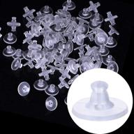 🔒 100pairs earring silicone stoppers: ideal replacement for beading & jewelry making logo