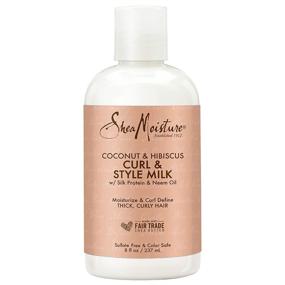 img 4 attached to 💁 SheaMoisture Coconut and Hibiscus Curl and Style Milk: Superior Curl Definition for Thick, Curly Hair - 8 Oz