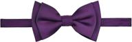 🎀 retreez solid matte color pre-tied woven microfiber bow tie for boys logo