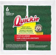 🧽 durable 6-pack of quickie scrub sponges - long lasting, heavy duty, ideal for kitchen and bathroom scrubbing logo