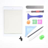 📱 white ipad mini 1 or 2 touch screen digitizer assembly with ic chip & home button replacement + tool kit logo