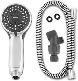 img 2 attached to 🚿 Waterpik VBE-453 Eco Low Flow Hand Held Shower Head, 1.6 GPM, Chrome/Red