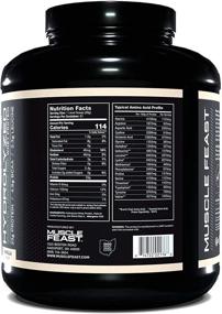 img 3 attached to Muscle Feast Grass Fed Hydrolyzed Whey Protein Powder: Pure & Natural 5lb Vanilla - 23g Protein, 114 Calories, Gluten Free