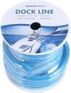 🚤 amarine made double braided nylon dock lines: 9500 lbs breaking strength, l:50 ft. d:3/4 inch, eyelet:12 inch - marine mooring rope for boat dock, working load limit: 1900 lbs (blue) логотип