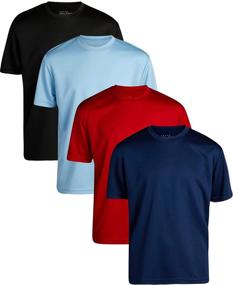 img 4 attached to 👕 Рубашка Harvic Boys' Galaxy Active - 4 штучки Топ из джерси с технологией отвода влаги Dry-Fit