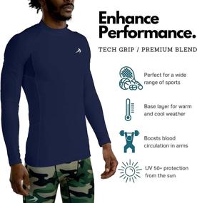 img 3 attached to 👕 CompressionZ Men's Quick-Dry Long Sleeve Compression Baselayer Athletic Shirt