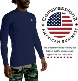 img 1 attached to 👕 CompressionZ Men's Quick-Dry Long Sleeve Compression Baselayer Athletic Shirt