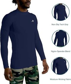 img 2 attached to 👕 CompressionZ Men's Quick-Dry Long Sleeve Compression Baselayer Athletic Shirt