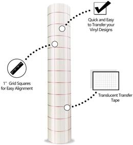 img 3 attached to 📦 Clear Vinyl Transfer Paper Tape - 12" x 15' with Red Alignment Grid - Silhouette Cricut Cameo Application Tape for Signs and Stickers (SH370)