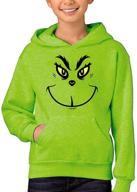 🎄 christmas grinch hoodies: fashionable holiday sweatshirts for boys' clothing logo