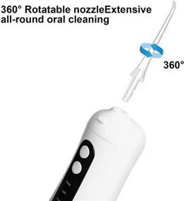 img 1 attached to 🚿 Portable Cordless Water Flosser with 360 Degree Rotatable Nozzle, 4 Modes, 4 Replaceble Accessories, and 300ml Large Water Tank - Water Pick for Comprehensive Oral Health