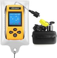 🎣 venterior portable fish finder - handheld sonar transducer device for fishing with lcd display, water resistant bag and hard travel case логотип