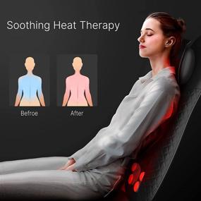 img 2 attached to RENPHO Back Massager with Heat – Chair Massage Pad for Neck and Back, 🌟 Shiatsu Rolling Massage Cushion with Adjustable Height, Full Body Massage Seat for Shoulders, Neck, and Shoulders