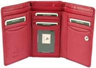 visconti classic heritage -32 soft leather 👛 women's trifold wallet/purse: elegant style and supreme functionality combined logo