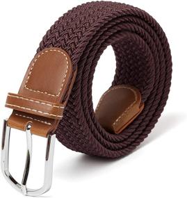 img 4 attached to Vecca Mecca Elastic Braided Multicolored Men's Accessories in Belts