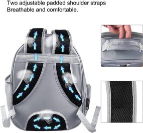 img 1 attached to 🐾 Grey Bubble Bag Cat Backpack Carrier - Airline Approved Small Dog Backpack Carrier with Two Covers, Space Capsule Pet Carrier for Dog Hiking and Travel