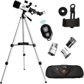 img 3 attached to 🌌 Gskyer Telescope: 70mm Aperture 400mm AZ Mount Refracting Telescope for Kids and Beginners - Travel Telescope with Carry Bag, Phone Adapter, and Wireless Remote
