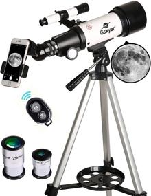 img 4 attached to 🌌 Gskyer Telescope: 70mm Aperture 400mm AZ Mount Refracting Telescope for Kids and Beginners - Travel Telescope with Carry Bag, Phone Adapter, and Wireless Remote