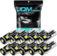 💡 jdm astar 10pcs super bright 194 168 175 2825 t10 px chipsets white led bulbs: ultimate illumination upgrade logo