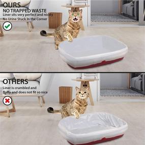 img 1 attached to 🐱 Alfapet Extra Large Cat Litter Box Liners - 6 Boxes - Heavy-Duty 2mil Thick Plastic - Convenient Drawstring Liner for Effortless Disposal - Flat Bottom Design for Secure Placement in Kitty Pan - Disposable