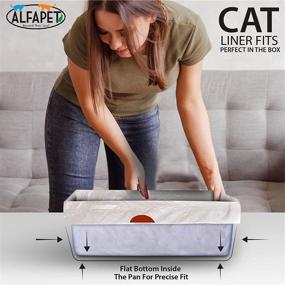 img 3 attached to 🐱 Alfapet Extra Large Cat Litter Box Liners - 6 Boxes - Heavy-Duty 2mil Thick Plastic - Convenient Drawstring Liner for Effortless Disposal - Flat Bottom Design for Secure Placement in Kitty Pan - Disposable