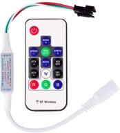 🎨 enhance lighting ambiance with rgbzone dc 5-24v mini 14 key rf remote controller for ws2811 ws2812b dream color led strip light логотип