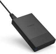 🔌 freedy 65w usb-c путешественник зарядное устройство станция питания быстрая зарядка адаптер [2 usb-c pd: 60w+18w & 1 qc 3.0] [сертифицировано usb-if] - совместимо с macbook, ipad pro, iphone, pixel и другими устройствами (черный) логотип