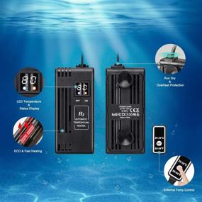 img 3 attached to 🐠 JEREPET 200W Submersible Aquarium Heater with LED Display & External Control - Ideal for Mini Freshwater and Saltwater Tanks