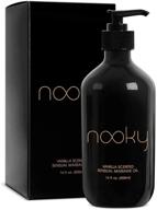 🥥 nooky vanilla massage oil: luxurious 16 ounce with fractionated coconut oil logo