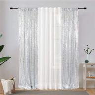 shimmering elegance: eternal beauty sequin curtains for events & celebrations - silver, 2ftx8ft logo