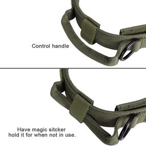 img 1 attached to 🐾 Adjustable Military Dog Collar with Handle - Fas Plus Tactical Collar for Medium Large XL Dogs, Thick Training Camo Collar with Strong Heavy Duty Velcro, Army K9 Collar Nylon with Metal Buckle