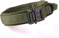 🐾 adjustable military dog collar with handle - fas plus tactical collar for medium large xl dogs, thick training camo collar with strong heavy duty velcro, army k9 collar nylon with metal buckle logo