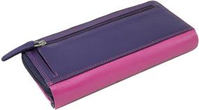 img 1 attached to Stylish Visconti Purple Leather Checkbook Women's Handbags & Wallets: A Perfect Blend of Fashion and Function