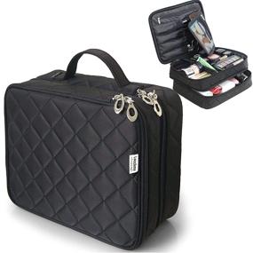 img 4 attached to 💄 Multifunctional Travel Makeup Case with Convenient Compartments