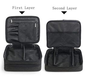 img 1 attached to 💄 Multifunctional Travel Makeup Case with Convenient Compartments