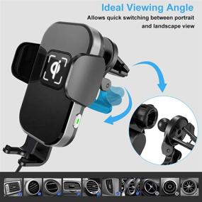 img 2 attached to XIZDDL Wireless Car Charger: 15W Qi Fast Charging Auto-Clamping Phone Mount 📱 for iPhone 12/11/X/Pro Max, Samsung Galaxy S10+/S9+/S8+ - Windshield, Dashboard and Vent Holder