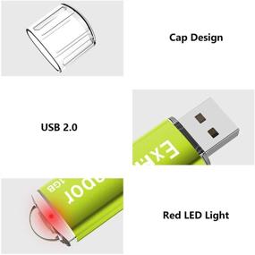 img 1 attached to 💽 Efficient 10 X 1GB Exmapor Thumb Drive USB Flash Drive with LED Indicator - Lanyard Included - Multi-Colored Cap Design (Silver/Light Green/Pink/Sky Blue/Purple/Orange/Green/Red/Blue/Black)