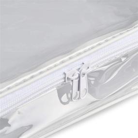 img 2 attached to 🛍️ Milkary Large Storage Bag: 5 Pack Clear Plastic Bags with Metal Zipper for Clothes, Blankets, Pillows – Moisture and Moth Protection