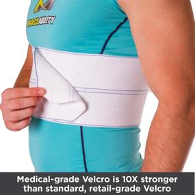 img 1 attached to 👨 Universal Male Rib Support Brace - Elastic Chest Wrap Belt for Cracked, Fractured, or Dislocated Ribs - Compression, Protection, and Support with BraceAbility