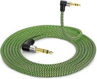 🎸 6.35mm to 3.5mm stereo audio cable - 6ft, male to male trs - ideal for guitar, ipod, laptop, home theater, speakers & amplifiers logo