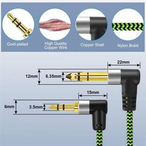 img 2 attached to 🎸 6.35mm to 3.5mm Stereo Audio Cable - 6ft, Male to Male TRS - Ideal for Guitar, iPod, Laptop, Home Theater, Speakers & Amplifiers